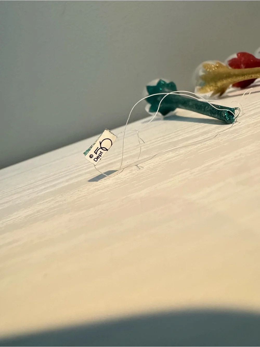 Department 56 Teardrop Ornaments in Green, Purple, Red, Gold